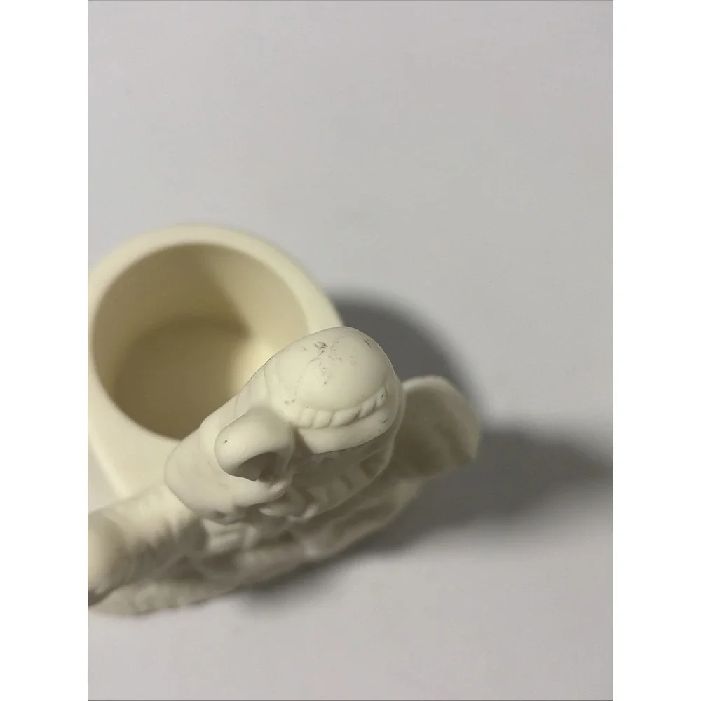 2 Partylite O Holy Night Shepherd and Wiseman Tea Light Holders Bisque Porcelain